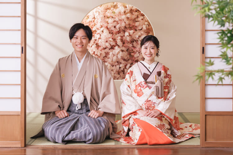 スタジオ撮影のウェディング写真