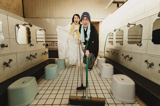 行きつけの銭湯で サウナ×ウェディング