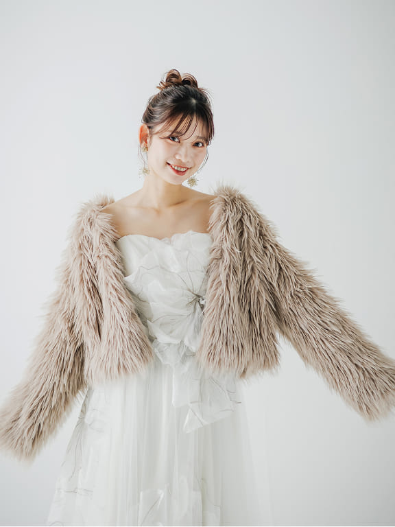 もふもふのコートスタイル