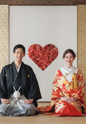 和装スタジオでお座りショット